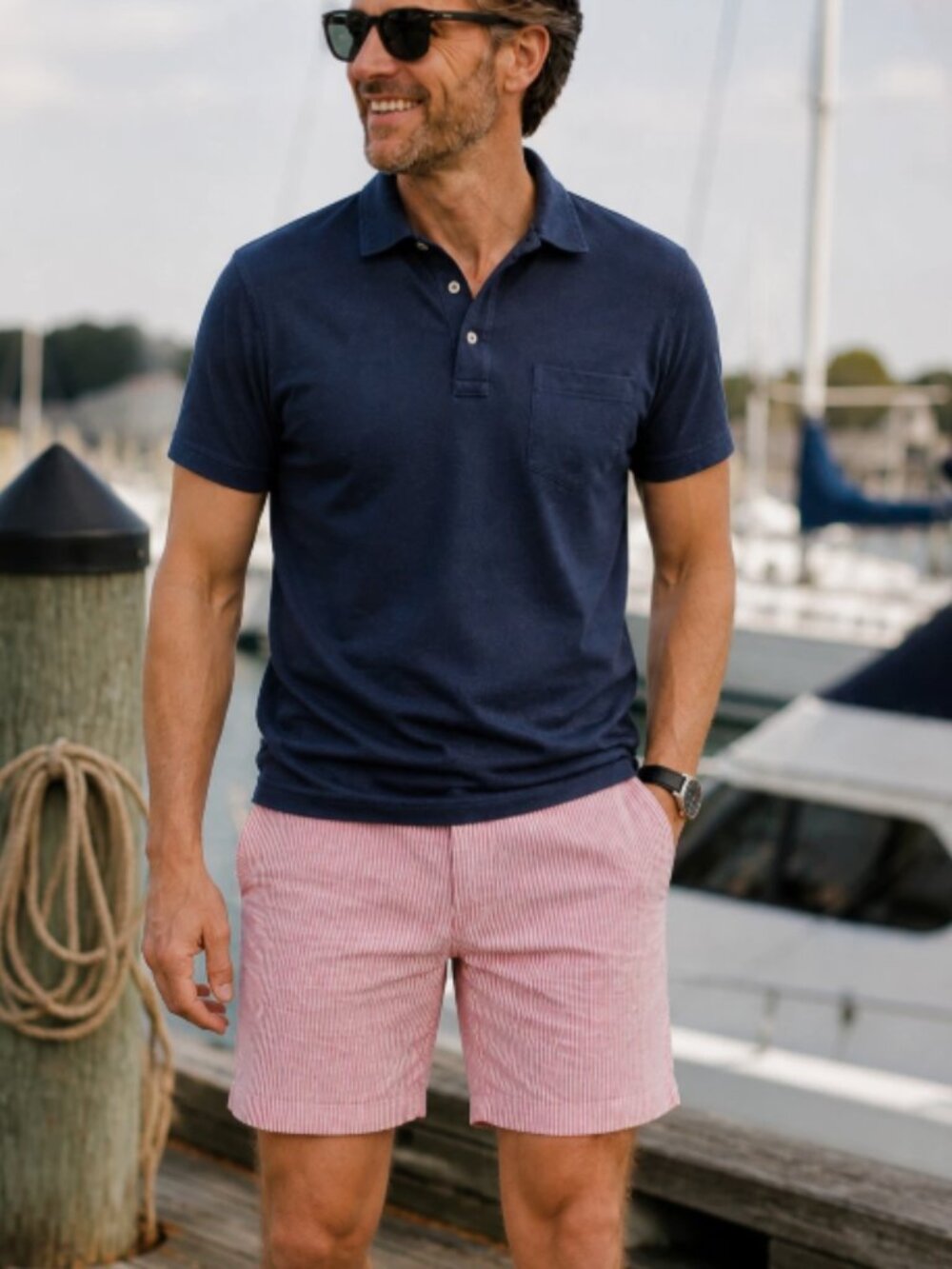 Vineyard Vines Shep & Ian mens pink Seersucker Striped Shorts 38 waist preppy